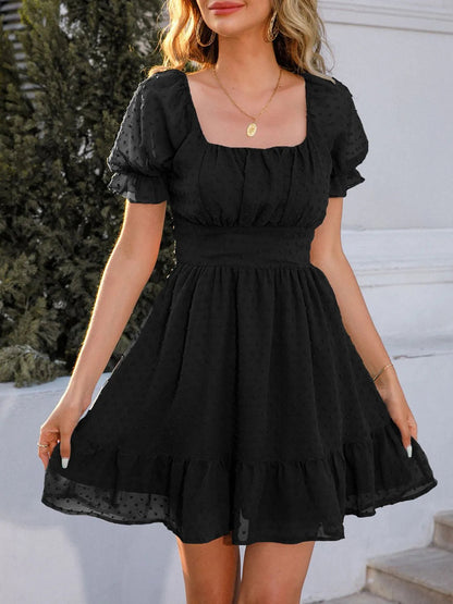 Vestido de Lunares Corto y Elegante Mujer