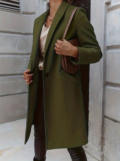 Abrigo Trench Clásico Mujer Cálido