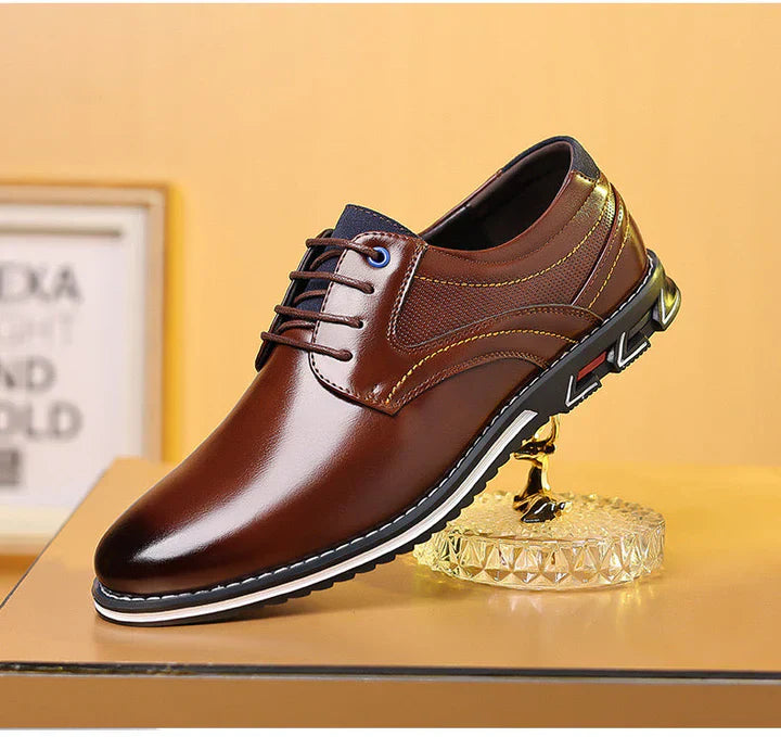 Zapatos cómodos de cuero ortopédicos