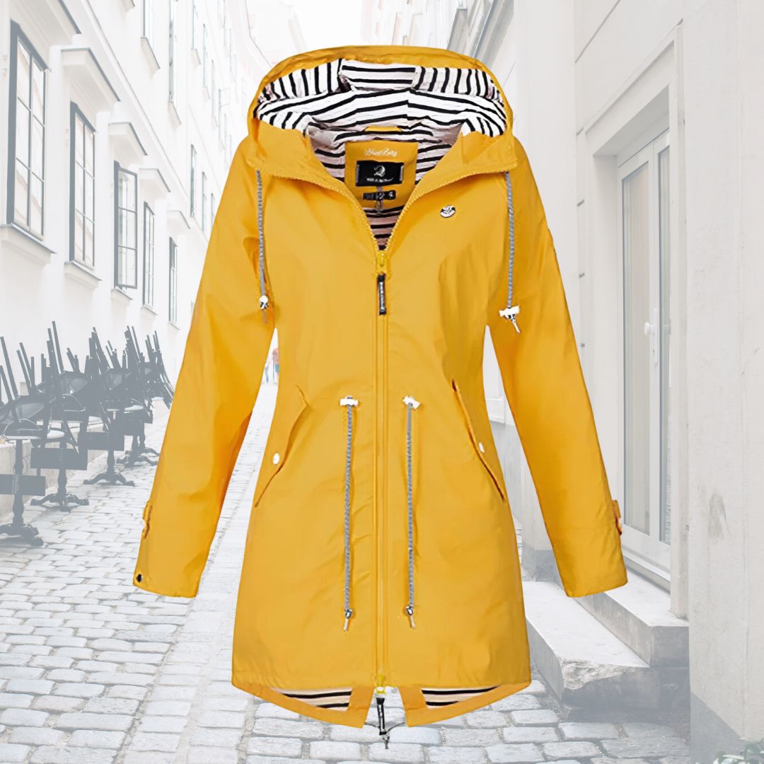 Abrigo Impermeable Mujer Elegante Largo - Vestiria