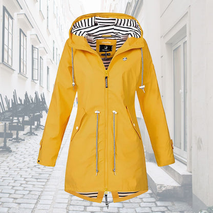 Abrigo Impermeable Mujer Elegante Largo - Vestiria