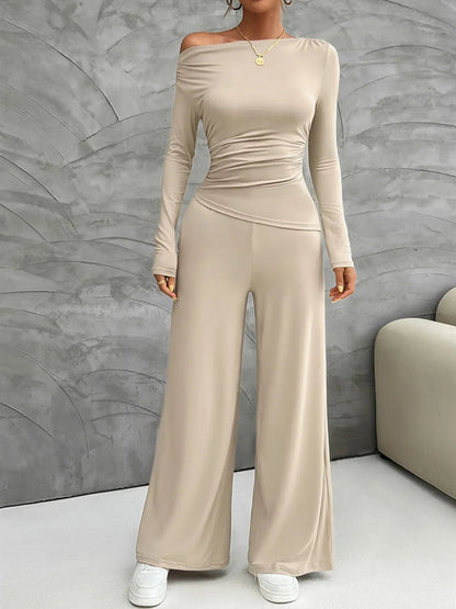 Pantalones y Top Mujer Estilo Clásico Elegante