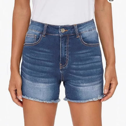 Shorts vaqueros mujer tiro alto desgastados