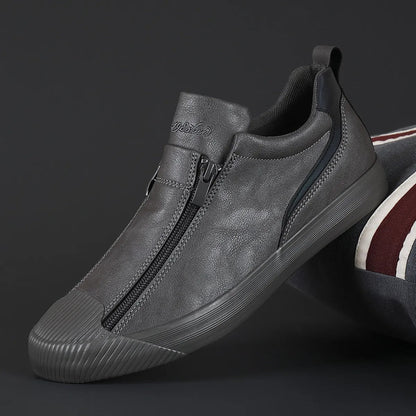 Zapatillas Hombre Cuero Sintético Cremallera Rápida Deportivas