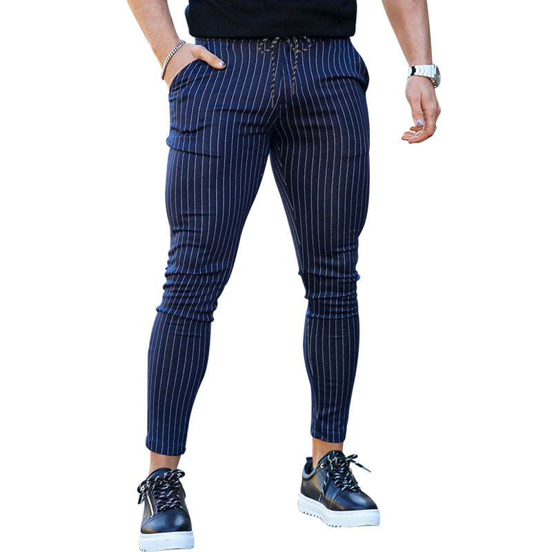 Pantalones Hombre Estrechos Rayas Modernos