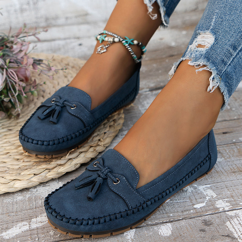 Mocasines Mujer Lazo Cómodos Flexibles - Vestiria