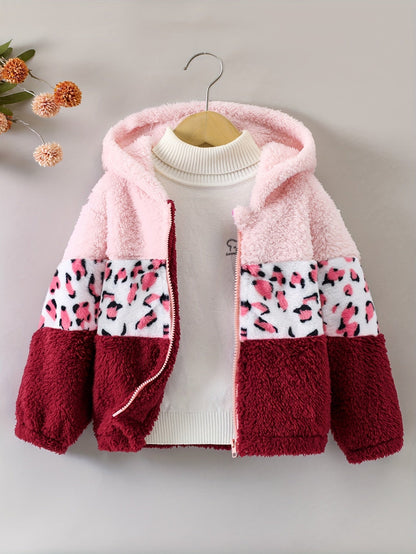 Chaqueta Niña Leopardo Abrigada