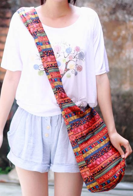 Bolso bandolera boho estampado elefante colorido - Vestiria