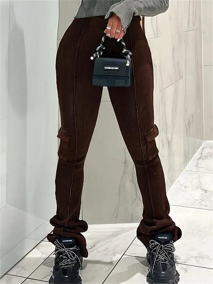 Pantalón Mujer Falda Ancha Vintage