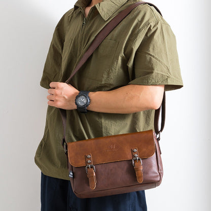 Bolso bandolera cuero hombre estilo clásico - Vestiria