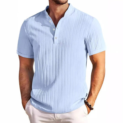 Camisa Hombre Casual Cuello Mao Relajado
