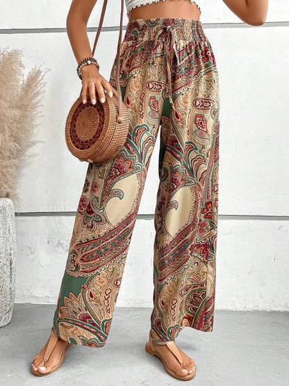 Pantalones Mujer Estampados Amplios Elegantes - Vestiria