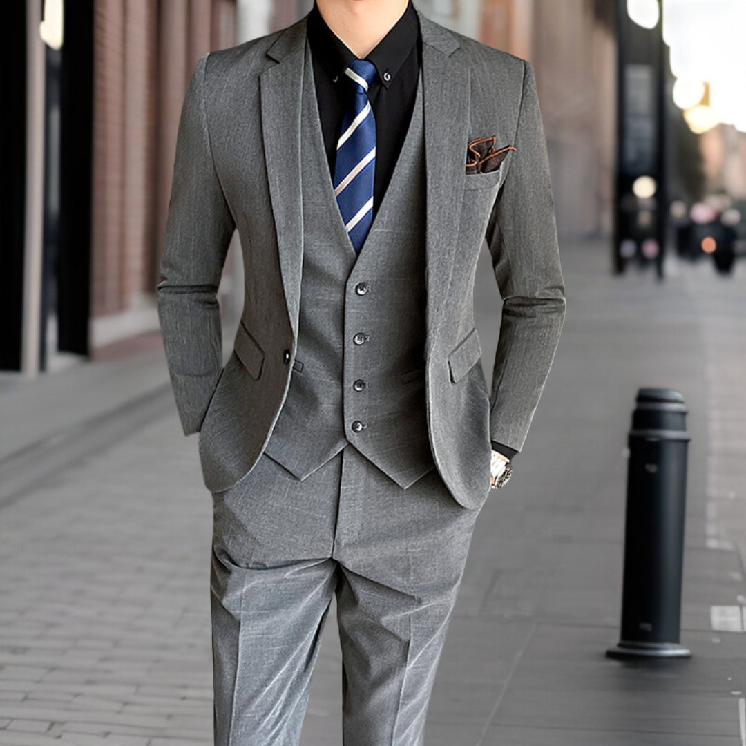 Traje Clásico 3 Piezas Elegante Hombre