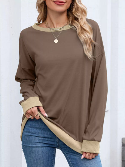 Sudadera casual cuello alto manga larga