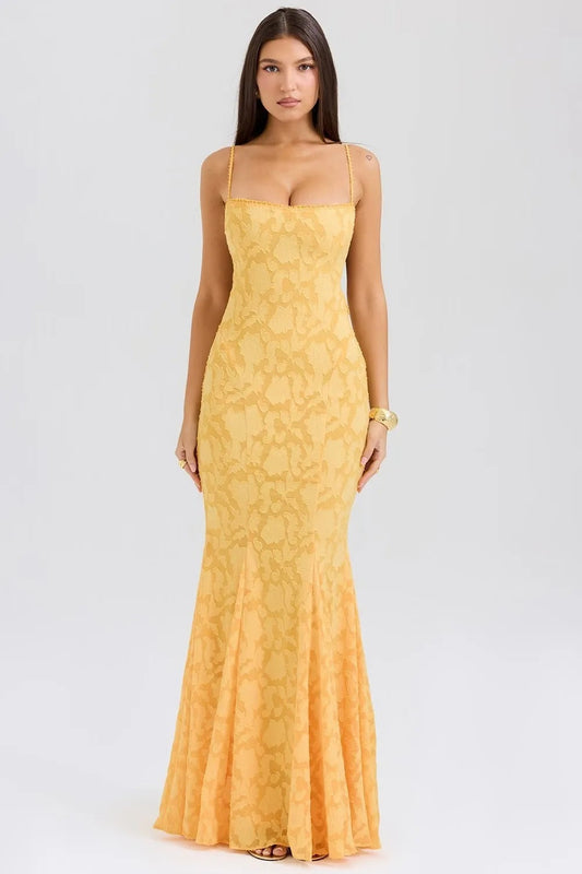 Vestido de noche encaje sirena elegante mujer - Vestiria
