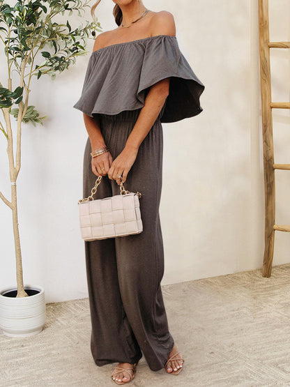 Mono de Mujer Elegante con Volantes y Cintura