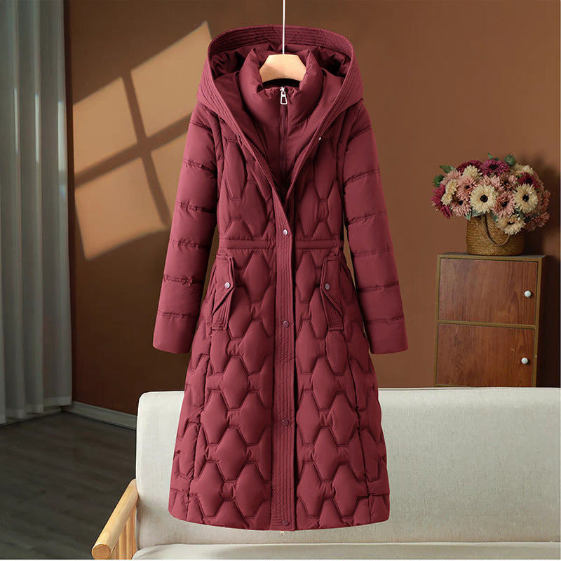Abrigo Mujer Invierno Acolchado Largo Cálido