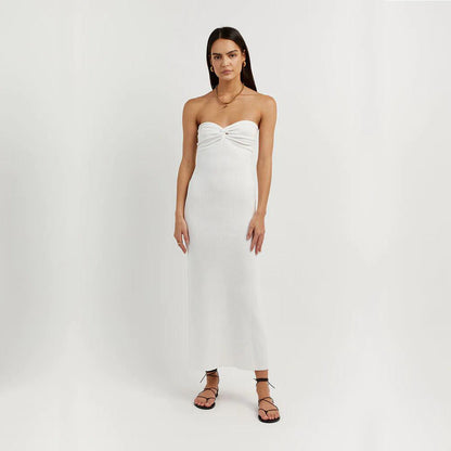 Vestido de Malla Largo sin Tirantes