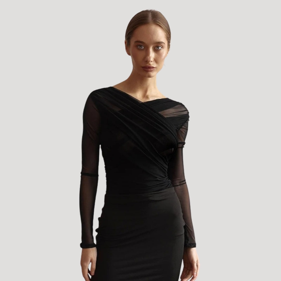 Top cruzado manga larga mujer primavera suave - Vestiria