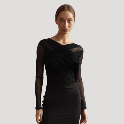 Top cruzado manga larga mujer primavera suave - Vestiria