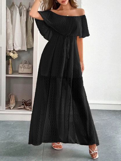 Vestido largo mujer gasa floreado escote corazón