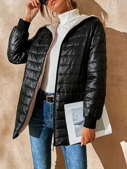 Chaqueta Acolchada Capucha Polar Ultracaliente - Vestiria