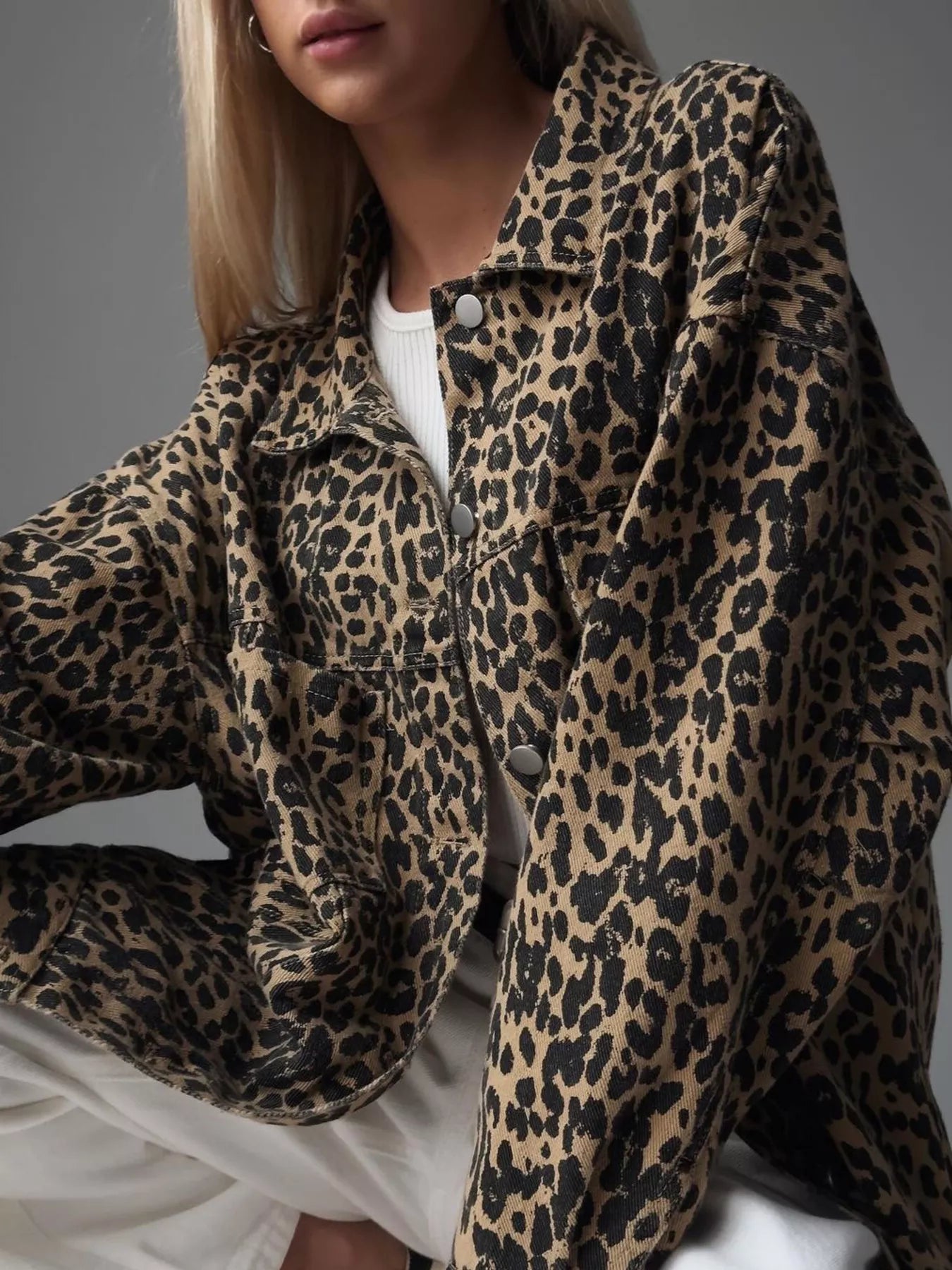 Chaqueta vaquera Leopardo Estilo Rock - Vestiria