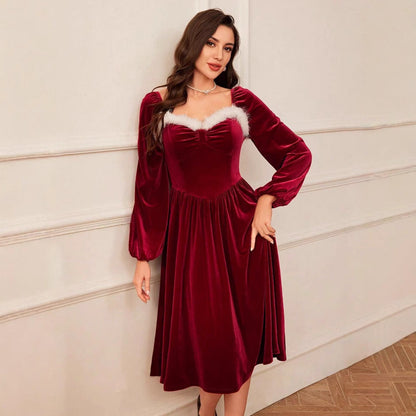 Vestido Mujer TerCIOPelo Lujoso Alissane