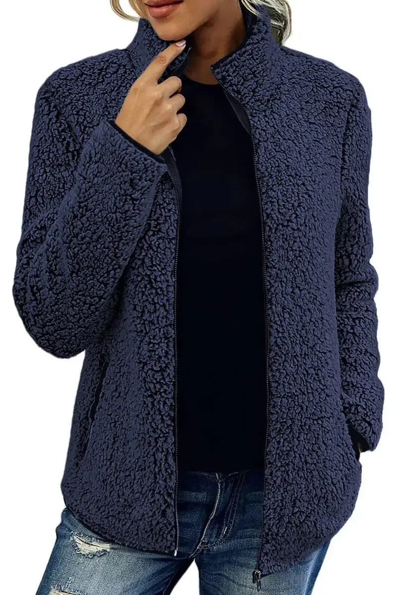 Chaquetón Mujer Cremallera Suave Moderno