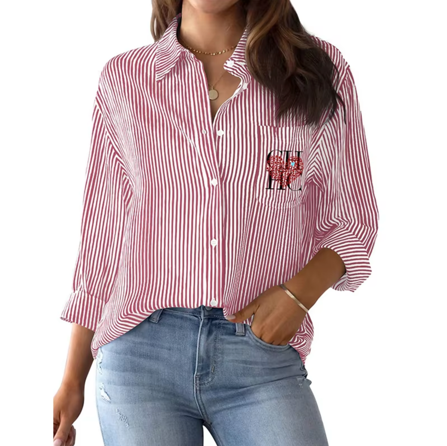 Blusa Rayada Manga Larga Estilosa - Vestiria