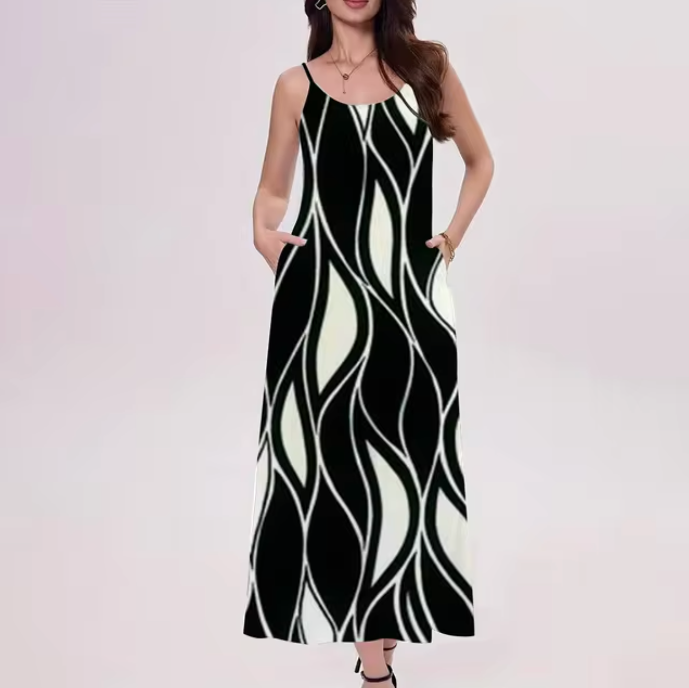 Vestido Estampado Marino Elegante