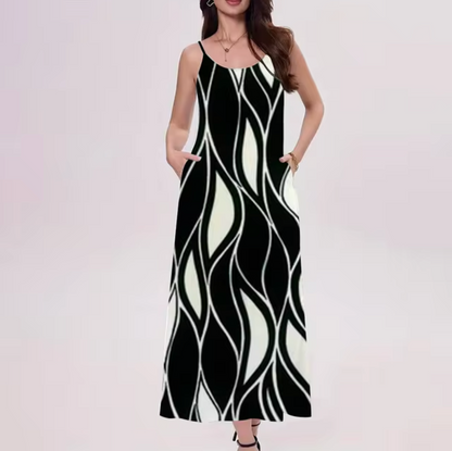 Vestido Estampado Marino Elegante
