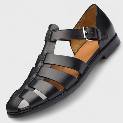 Sandalia Cuero Natural Elegante