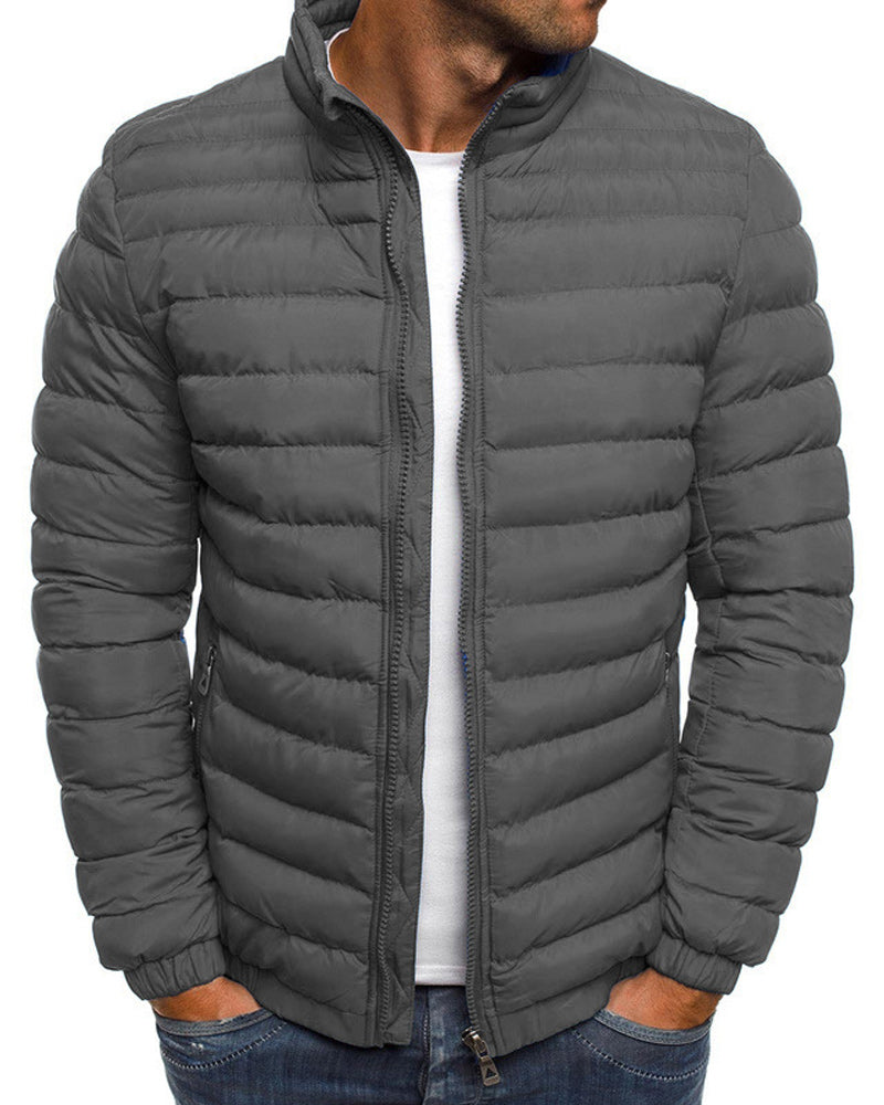Chaqueta Deportiva Cuello Alto Unicolor