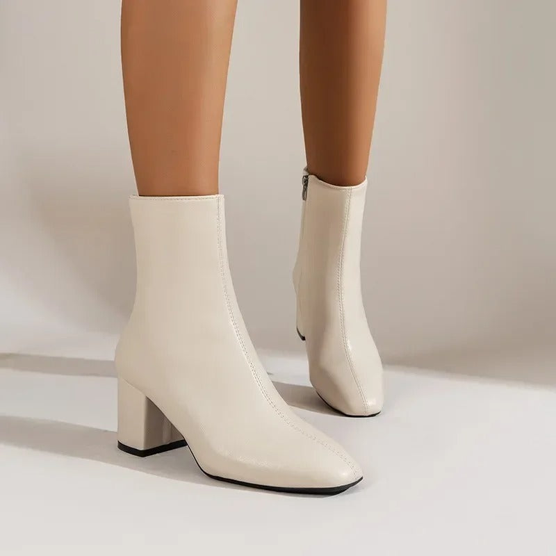 Botas Mujer Tacón Alto Cremallera Lateral