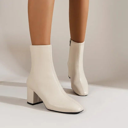 Botas Mujer Tacón Alto Cremallera Lateral