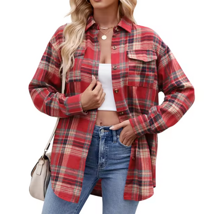 Camisa Cuadriculada Manga Larga Casual