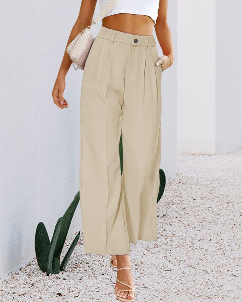 Pantalón Mujer Alto Cintura Ancho