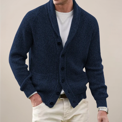 Cárdigan Hombre Primavera Cuello Chal