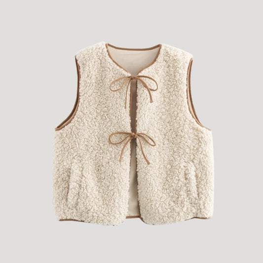 Chaleco Invierno Mujer Abierto con Lazo - Vestiria