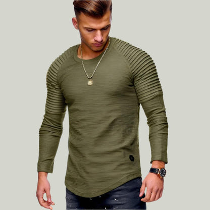 Jersey Hombre Canalé Cuello Redondo Mangas Largas