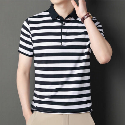 Camisa Polo Estriada Hombre Clásica
