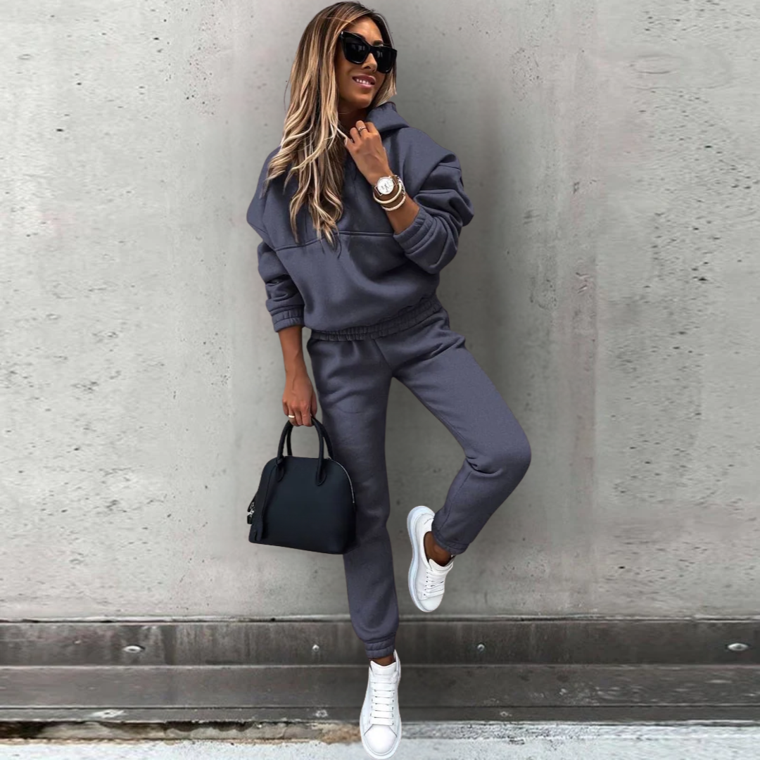 Conjunto Invierno Mujer Sudadera y Pantalones Cálidos