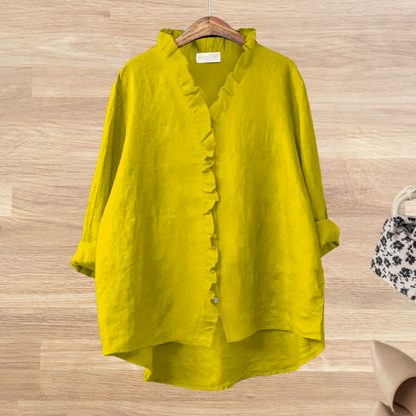 Blusa Ligera con Volantes Femenina LYANA