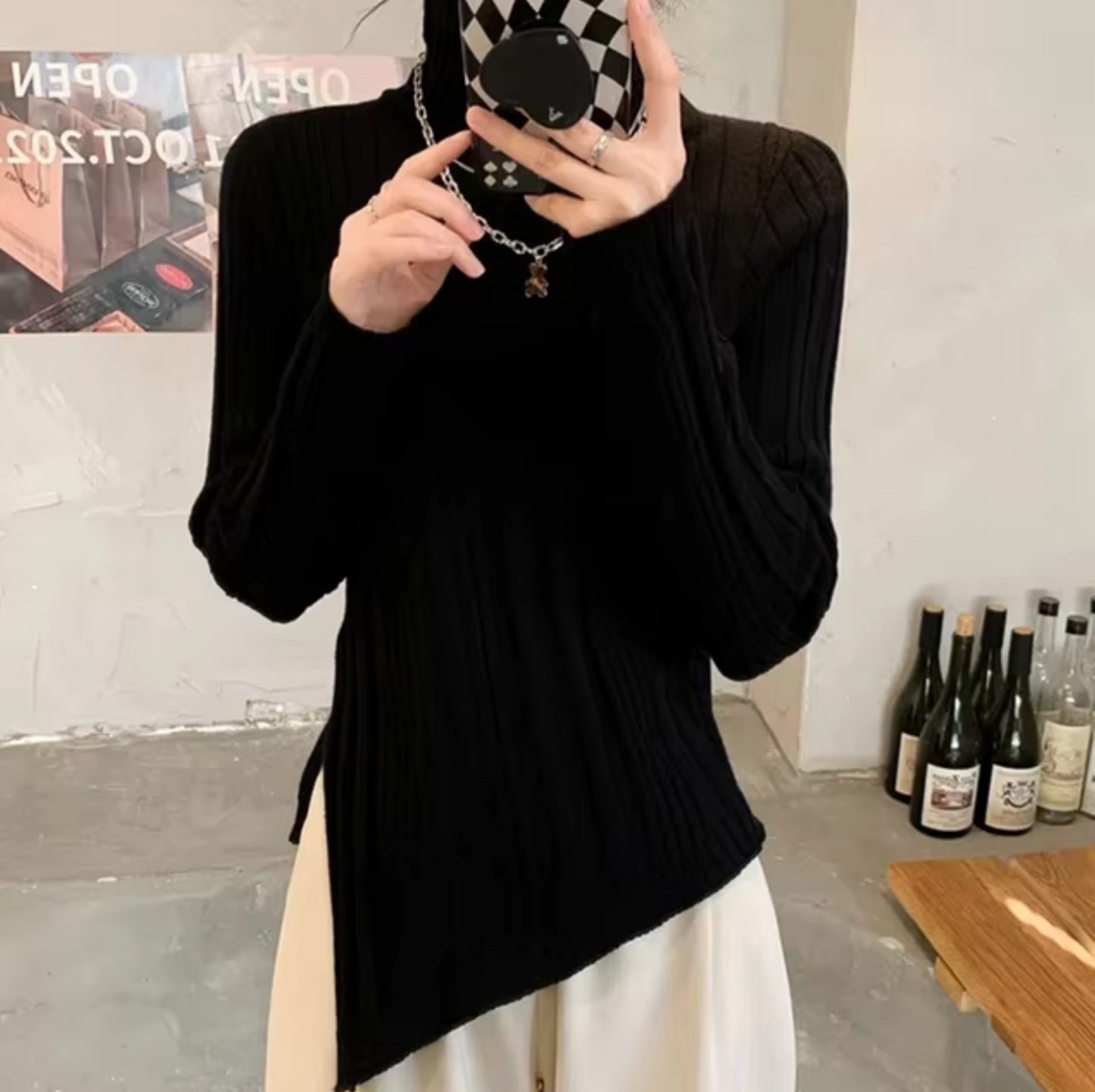 Jersey de punto mangas anchas suave