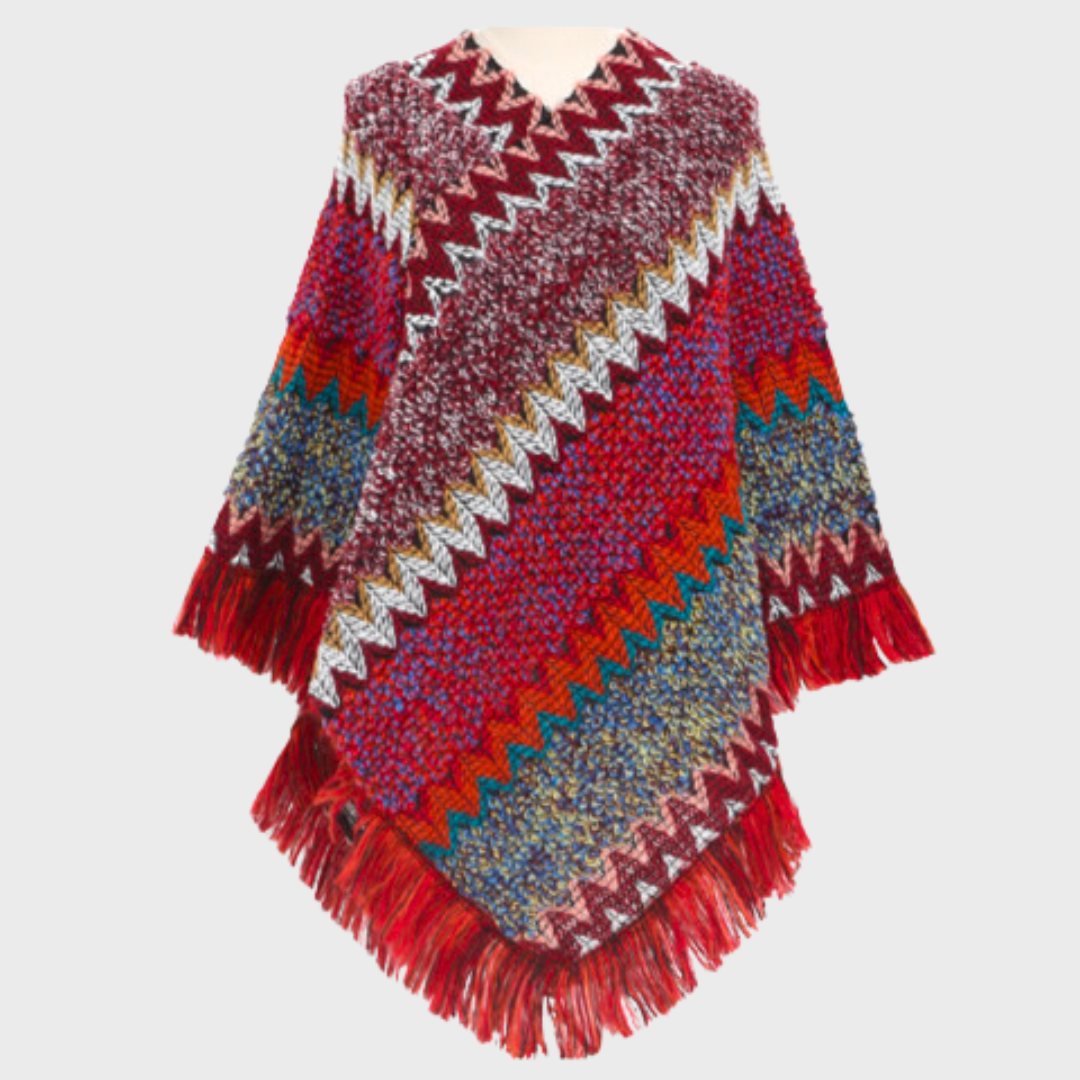 Poncho Mujer Estilo Boho Chic