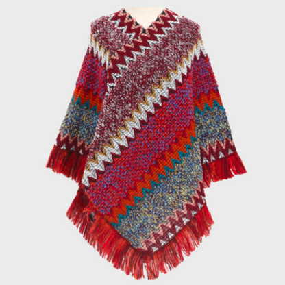 Poncho Mujer Estilo Boho Chic