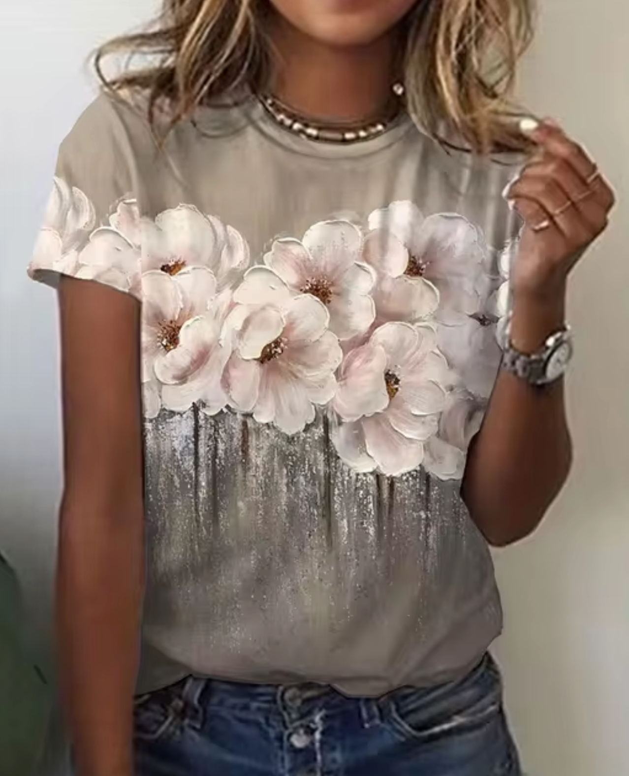 Camisas Estampadas Florales Brillantes Mujer - Vestiria