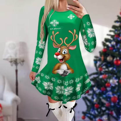 Vestido Navidad Festivo Mujer