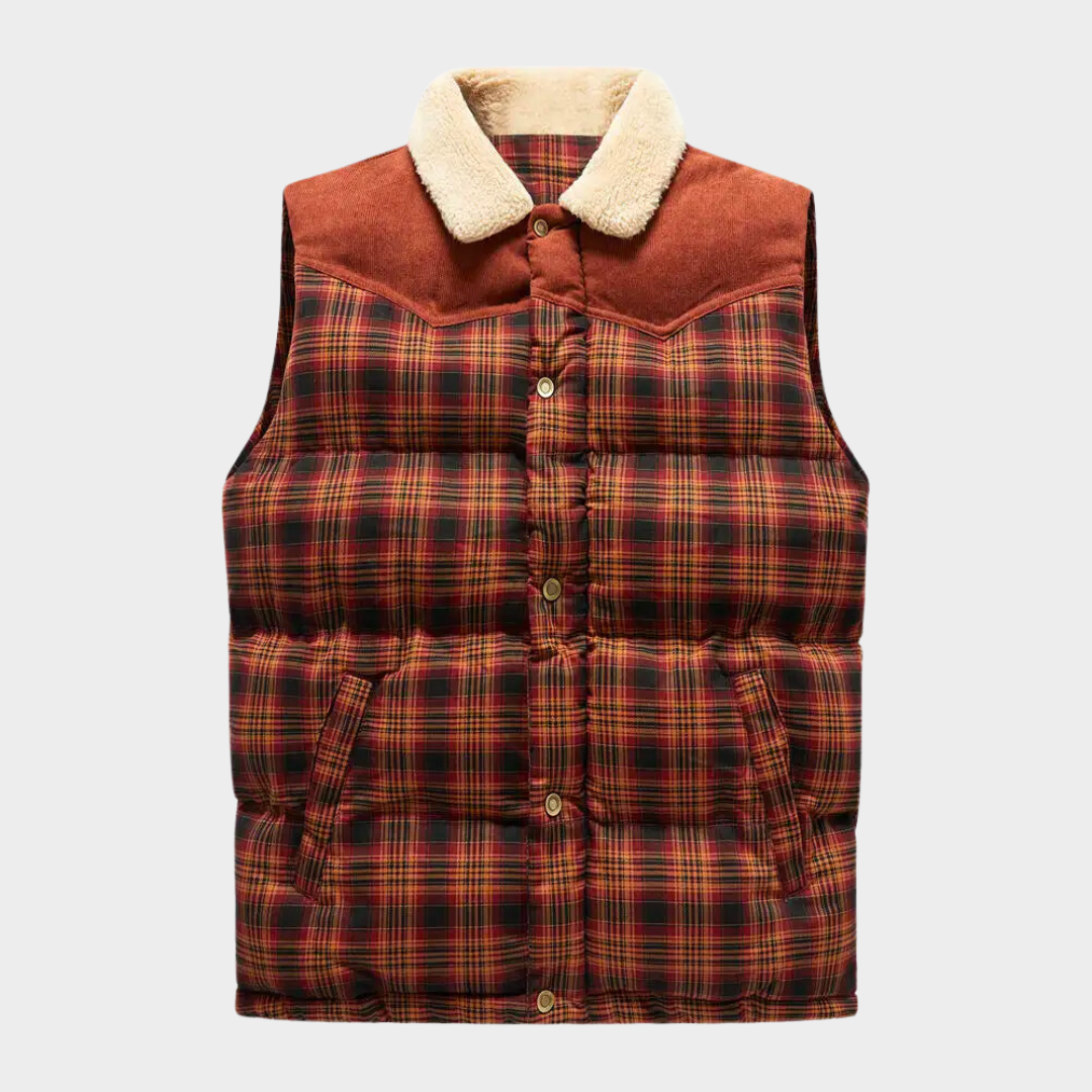 Chaleco Cuadriculado Hombre Elegante